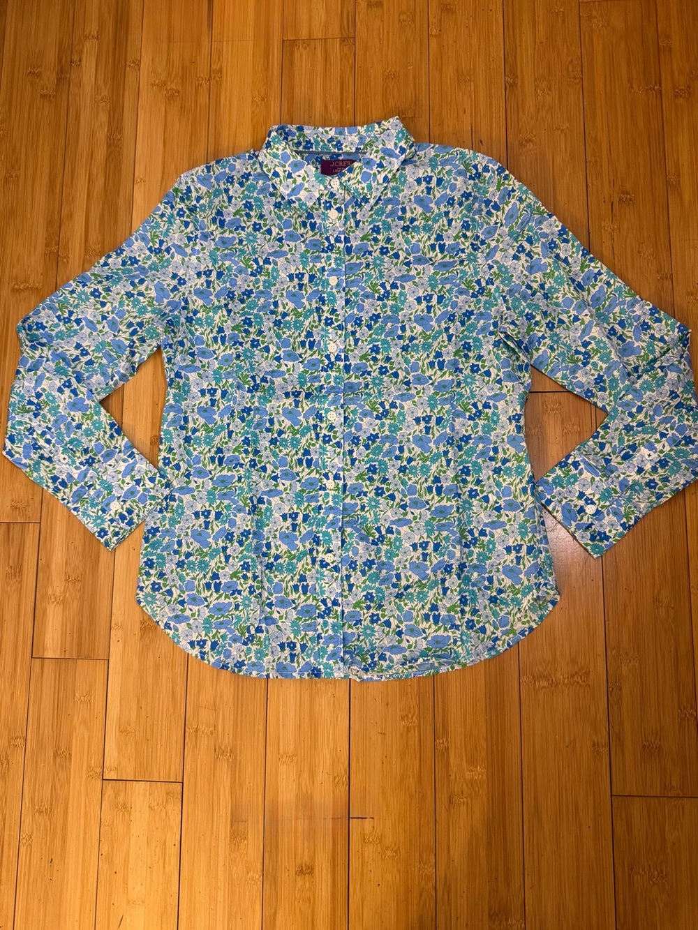 NWOT J. Crew Liberty Long Sleeve Floral Button Down Top Size 8 - Picture 3 of 16